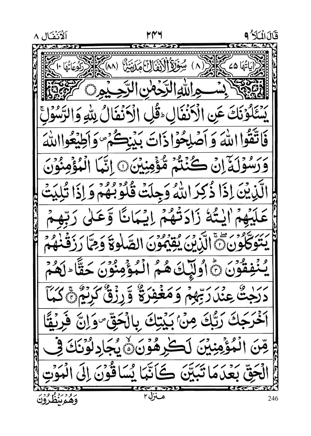 Surah Anfal In Roman English Quran In Roman English