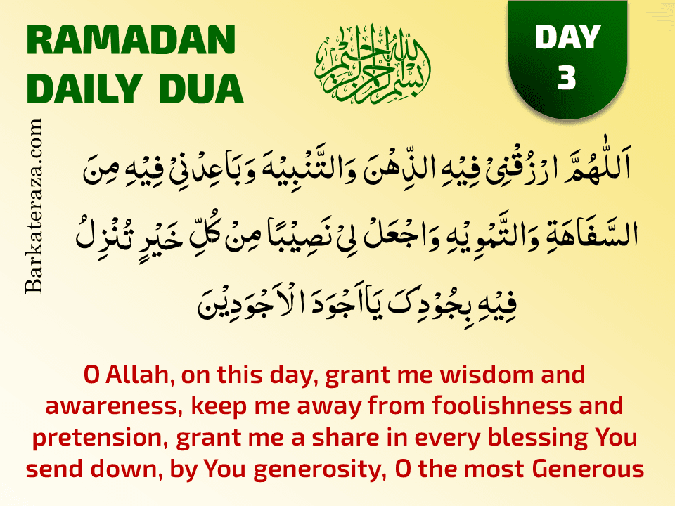 Daily Duas Supplications for 30 Days of Ramadan